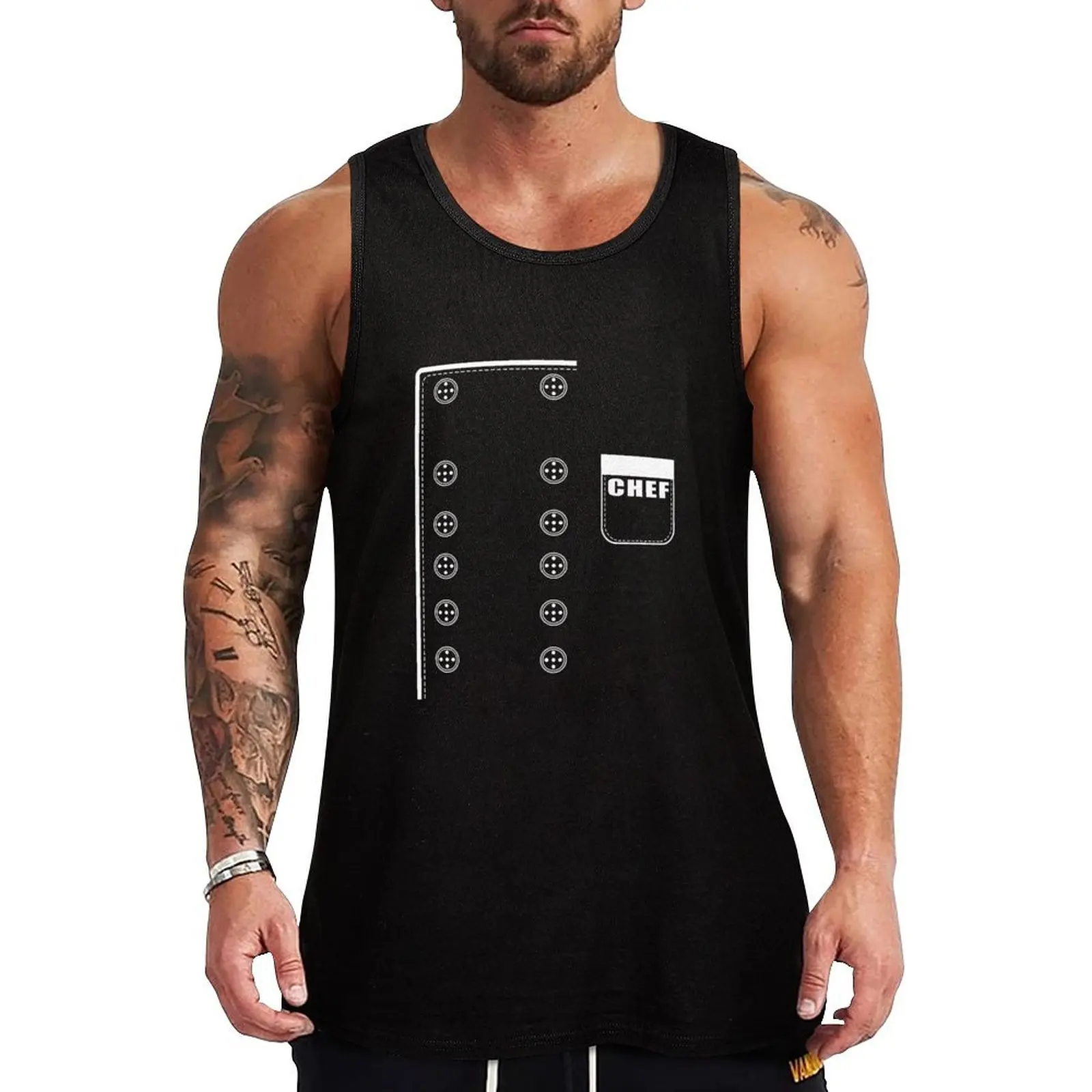 Chef Chef's Coat-4500 Tank Top men clothings gym clothes men t shirts best selling products