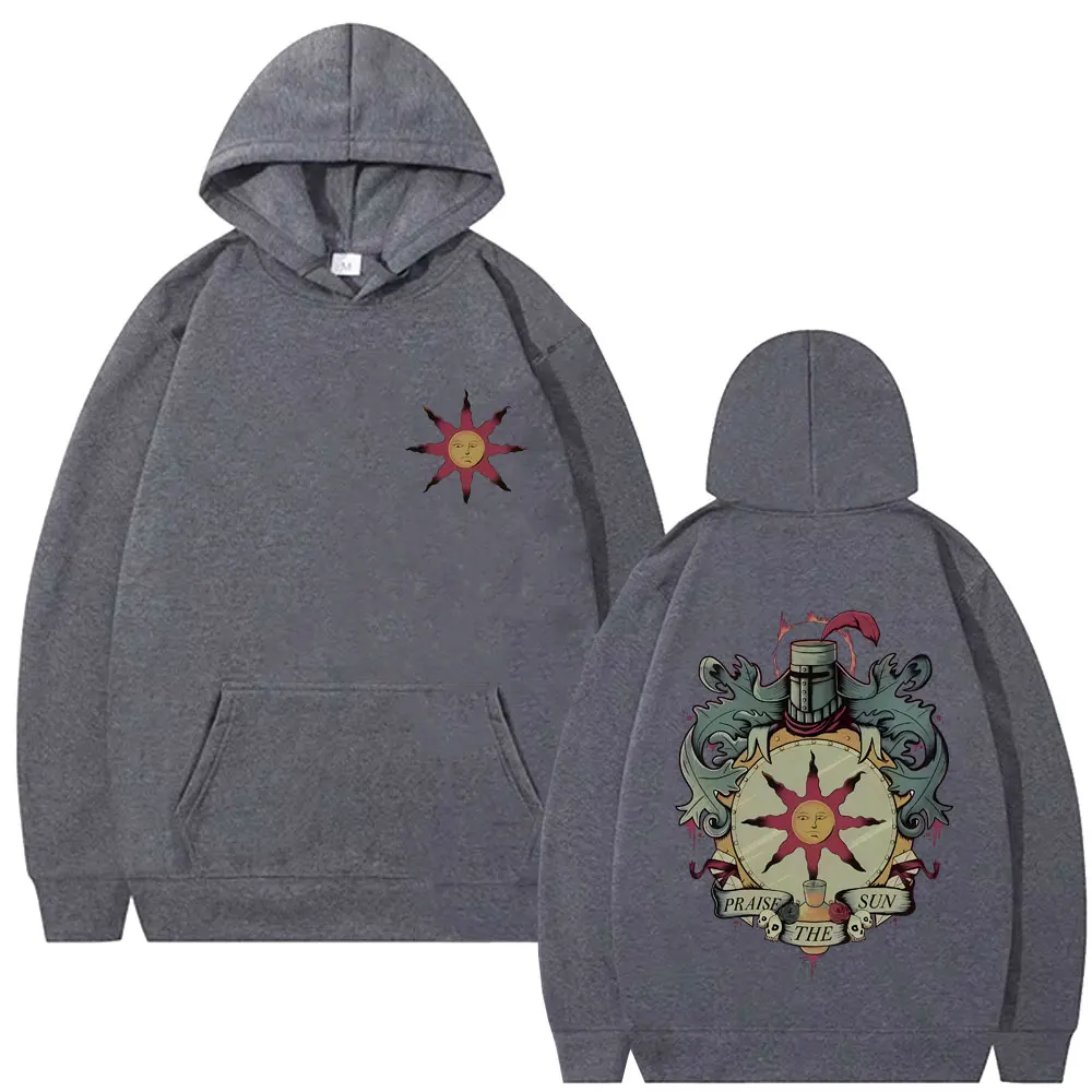 Spiel Dark Souls Kirche der Sonne Grafik Hoodie Männer Frauen Mode Gothic Rock Streetwear männer Casual Vintage Übergroße Hoodies – Detail 3