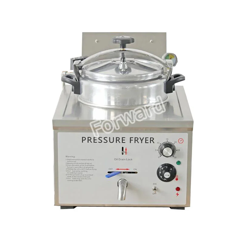 16L Counter Top Commercial Pressure Fryer Fried Chicken Machine Chicken Pressure Fryer Food Chips Potato Chicken Oven Fryer