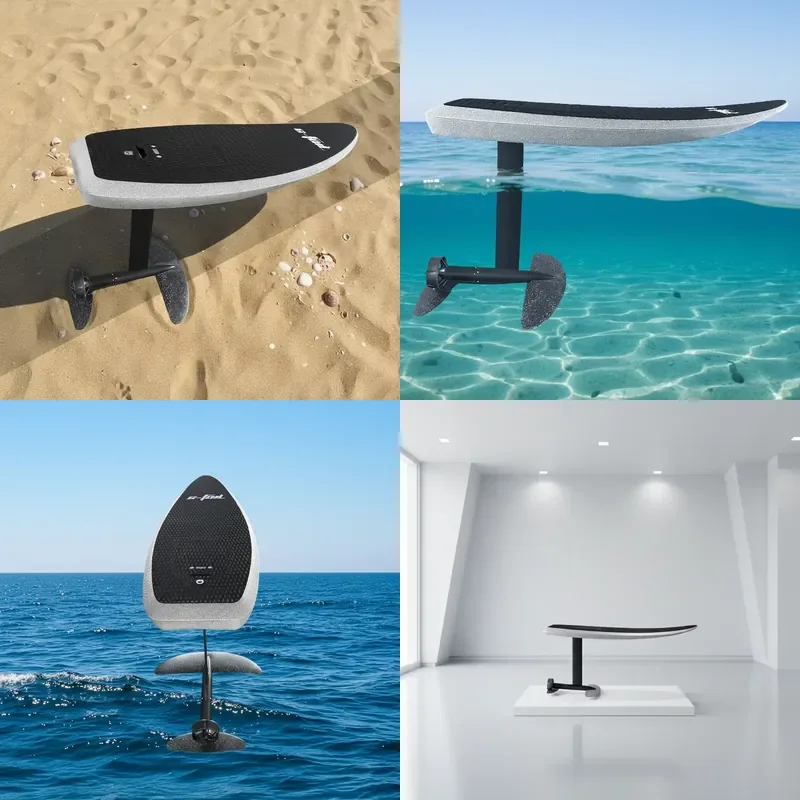 High-Performance EPP Electric Hydrofoil Surfboard 5000W Carbon Fiber Efoil Surfboard with Glossy Finish