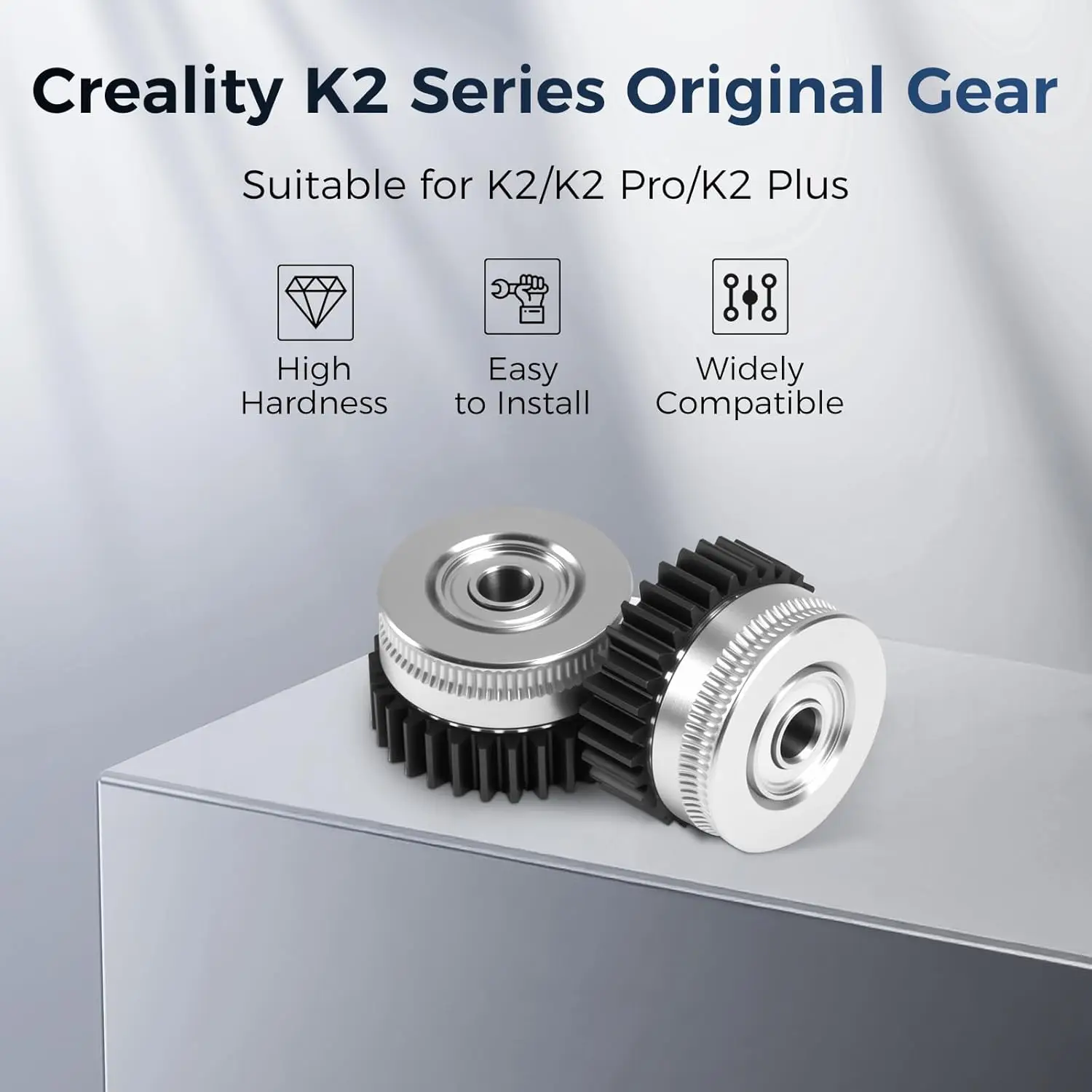 Creality 2pcs K2 Plus/K2/K2 Pro Extrusion Gear Kit Original Extruder Motor Gears K2 Plus Accessories 3D Printer Parts