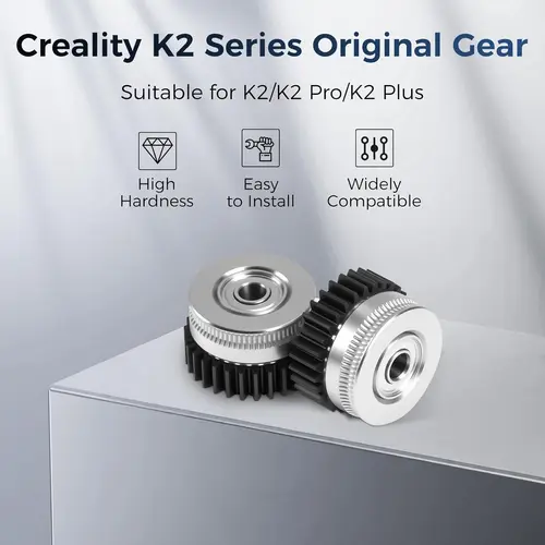 Imagen 2 del producto Creality 2 uds K2 Plus/K2/K2 Pro Kit de engranajes de extrusión engranajes de Motor extrusora originales K2 Plus accesorios piezas de impresora 3D