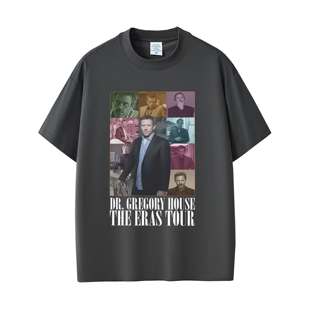 Dr Gregory House The Eras Tour Funny Meme Graphic T-shirt Men Women Casual Vintage T-shirts Male 100% Cotton Oversized T Shirt