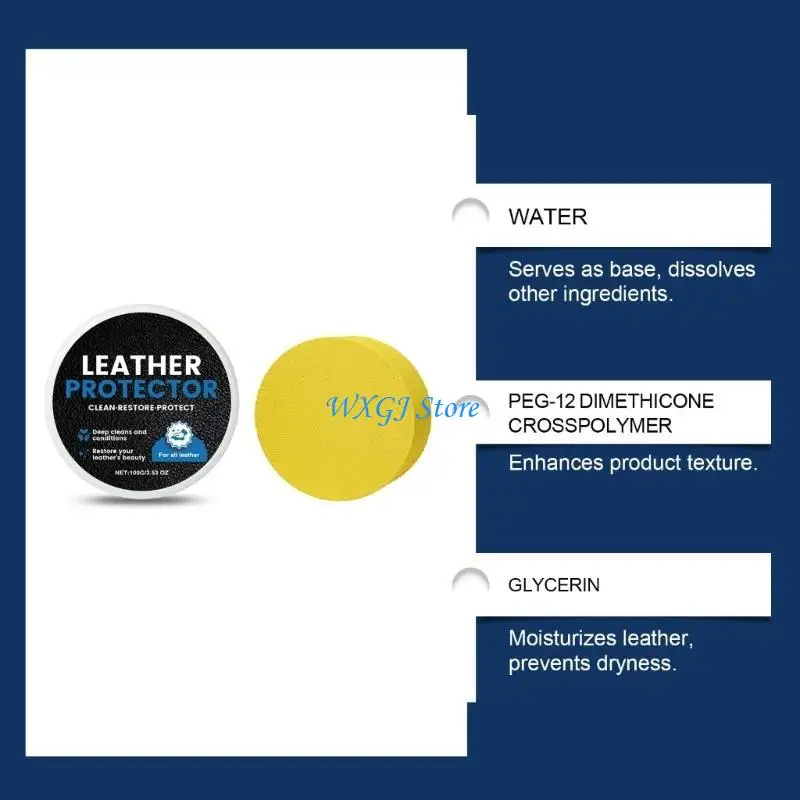 37JE Leather Repair Tool Balm Restoration Balm Revitalizes Faded Leather On Jackets