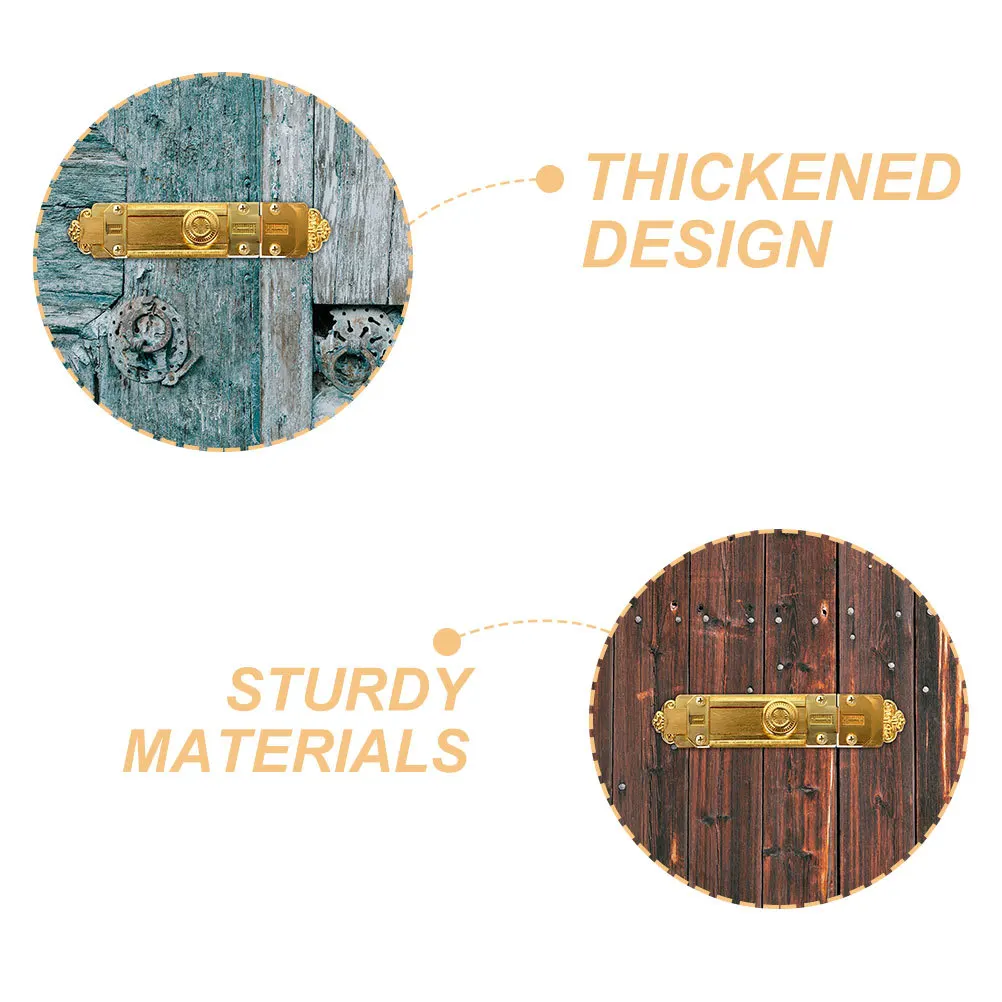 

2pcs Vintage Door Bolt Latch Heavy Duty Alloy Slide Lock For Bedroom Bathroom French Double Doors Flush Bolt Latch