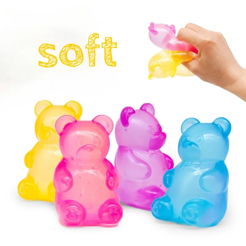 Geleebär-Quetschspielzeug, transparent, weich, Stressabbau-Spielzeug, Zappelspielzeug für Kinder, Squishy-Spielzeug, Zappelspielzeug