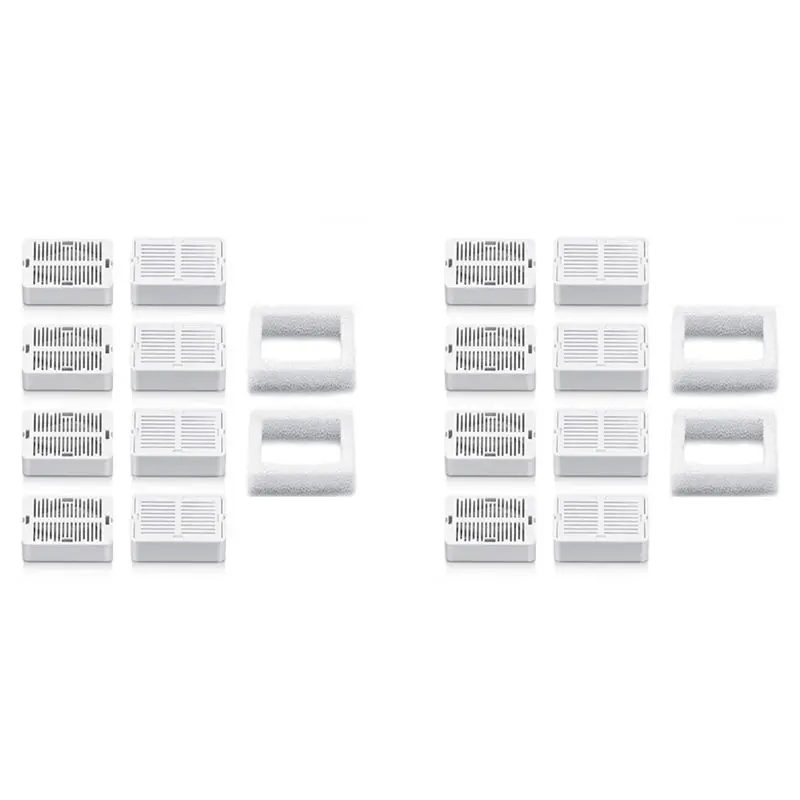 FLYY-20Pcs Cat Water Fountain Replacement Filters, For Pet Drinking Fountain Stainless Steel Pet Water Fountain
