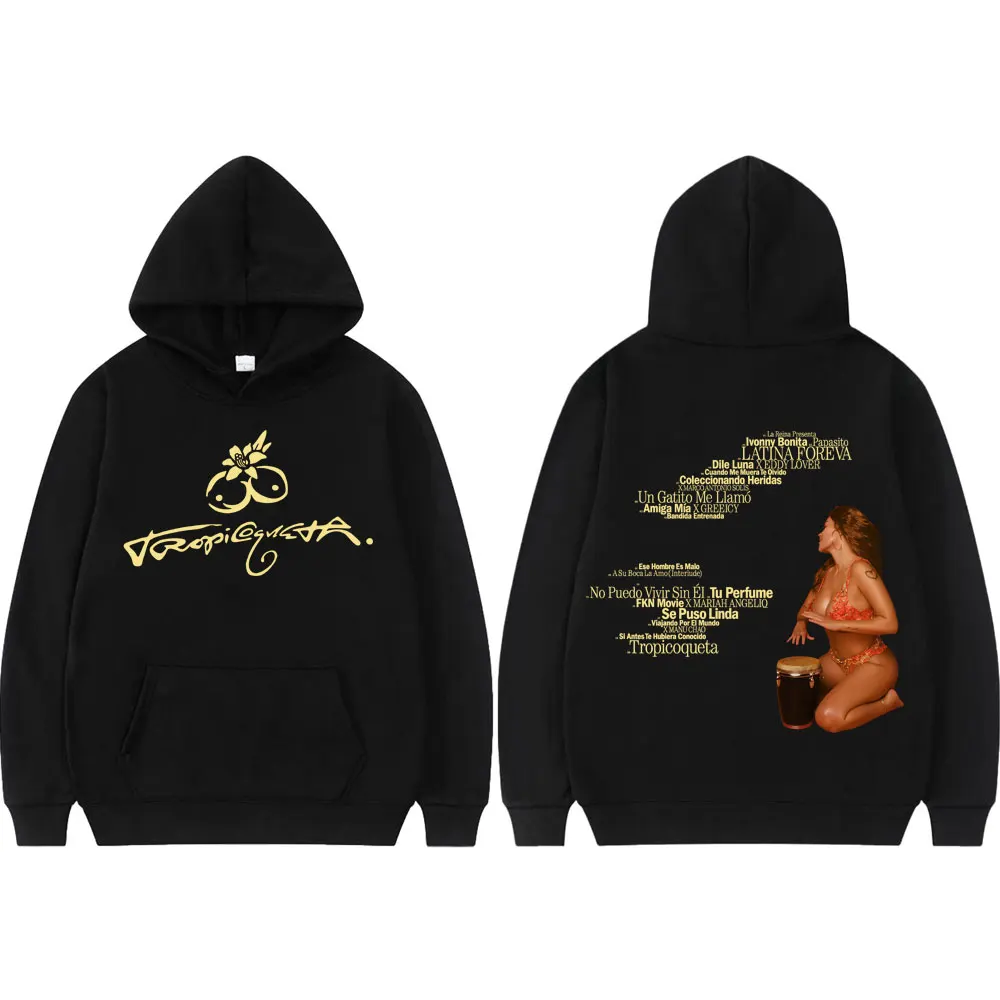 

Singer Karol G Tropicoqueta 2025 New Album Hoodie Harajuku Hip Hop Hooded Sweatshirts Men Women Clothing Fashion Y2k Pullovers