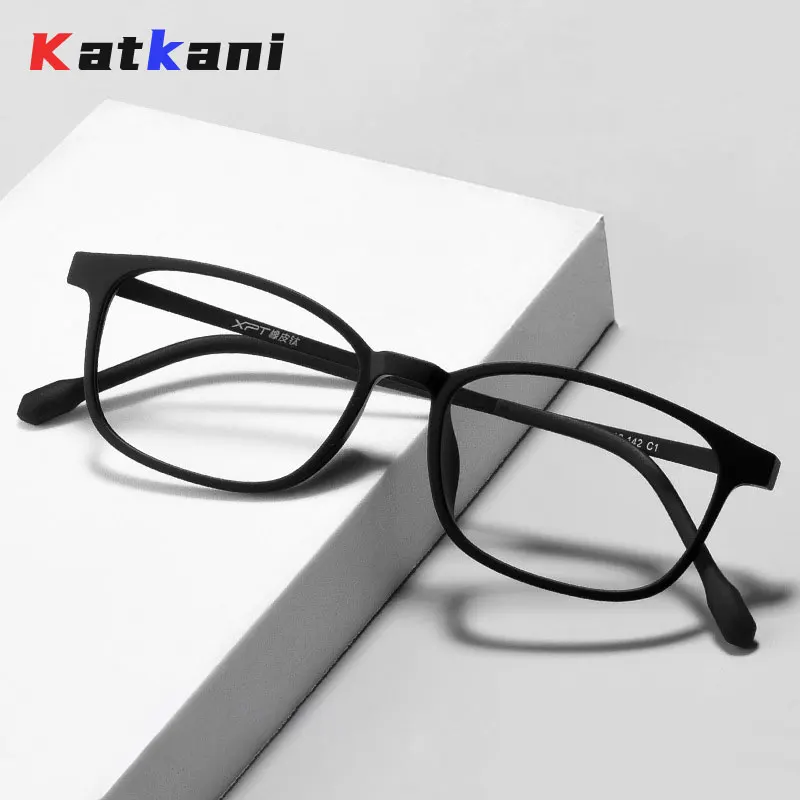 

KatKani Ultra-light Retro Rubber Titanium Small Glasses Frame Men TR90 Myopia Optical Prescription Eyeglasses Frame Women 9831XP