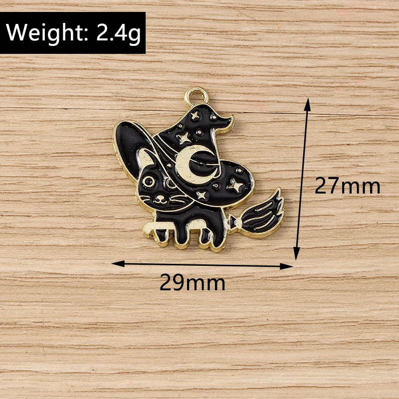 Tusember 10 Stück neue Halloween-Charms Kürbis Böser Geist Vampir Fledermaus Spinne Charms Anhänger für DIY Ohrring Halskette Schmuck – Detail 22