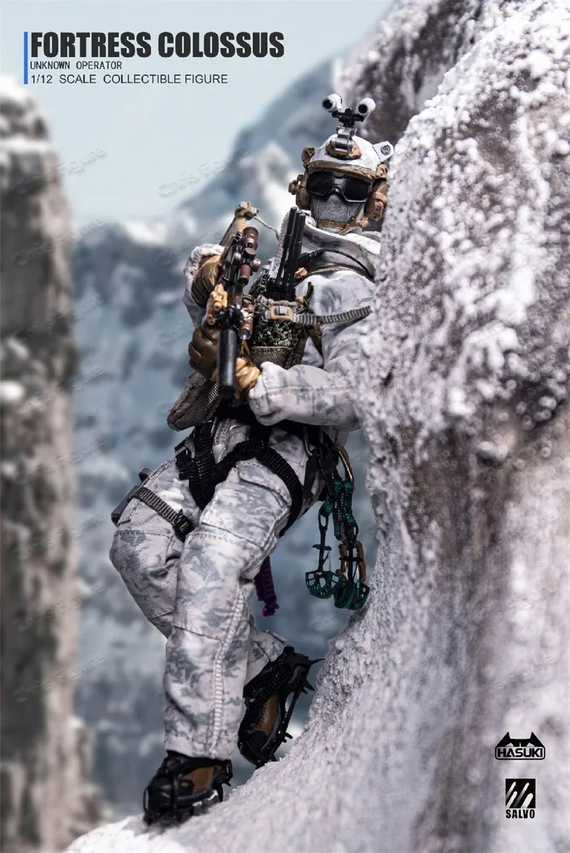 En Stock HASUKI SA-03 SALVO Snowy Series Fortress Colossus Mountain Ghost 1/12 Figura de Acción Coleccionable