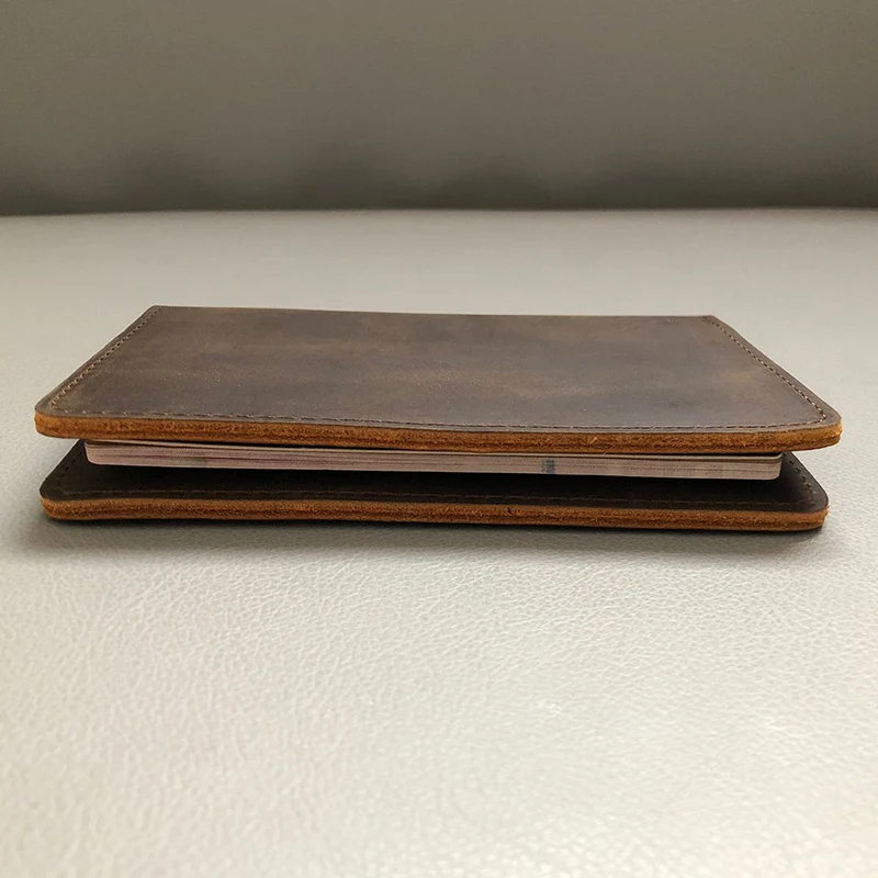 Passport Holder Travel Essentials Cover Case Accessories Women Men Crazy Horse Genuine Leather Yellowstone Cowboy Style Homemade