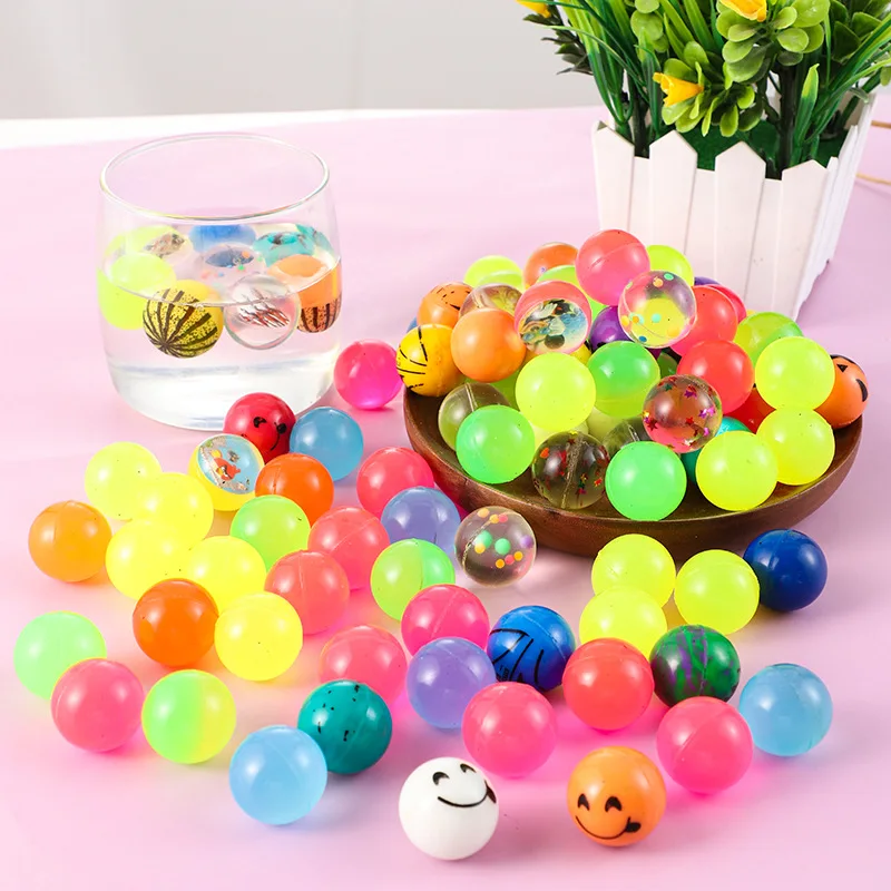 20pcs/bag Mix Multicolor Bouncy Ball Jumping Bead Toys Party Favor Treat Kids Birthday Guest Gifts School Reward Goodie Filler