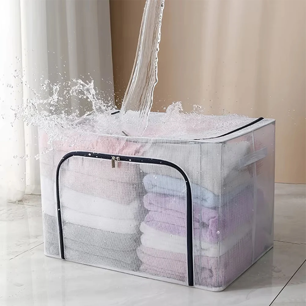 

Large Clothes Organizer Container Box Bin 24L Foldable Organizer Storage Box Foldable Household Bag for Organizing Pants
