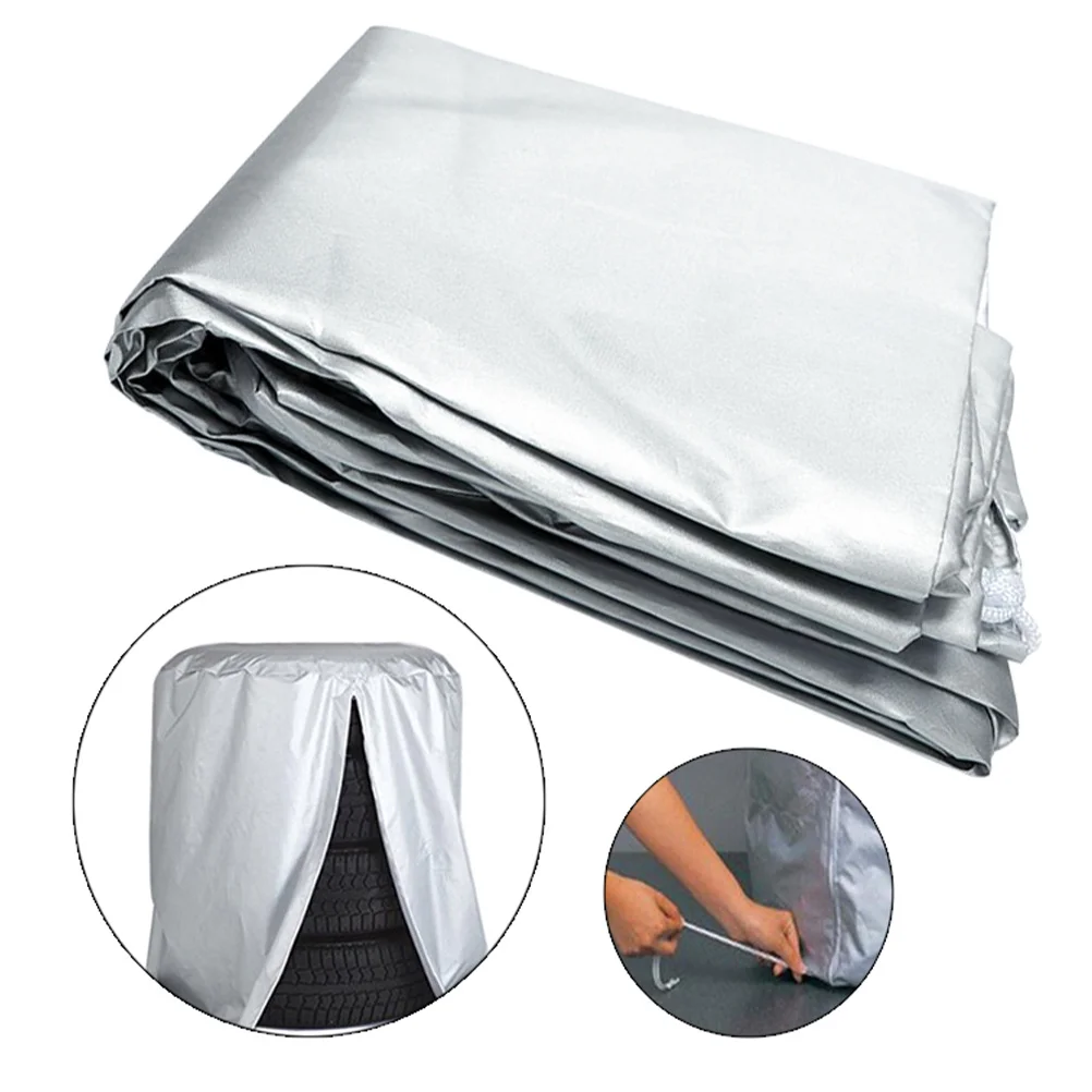 

Rv Tire Cover Waterproof Sunproof Dustproof Storage Bag With Zipper For Trailer Camper Truck Suv Wheel Protector