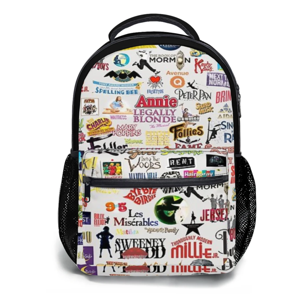 

Musical Logos Versatile Backpack Large Capacity Waterproof Backpack Washable Computer Bag Unisex