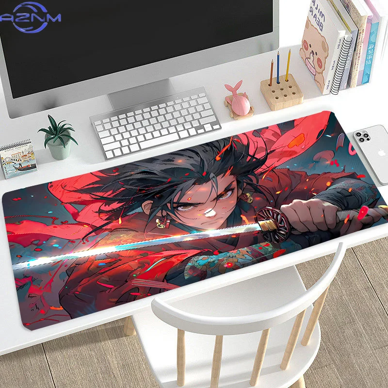 Cool boy gamer mousepad anime large gamer keyboard pad high-grade anti-slip rubber durable locking edge extended large Desk mat