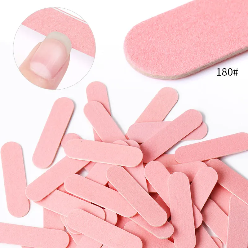 10/20/50pcs Mini Double-sided 180/240 Grit Nail Files Nail Buffer Buffing Disposable Nail File Manicure Art Tools Wholesale