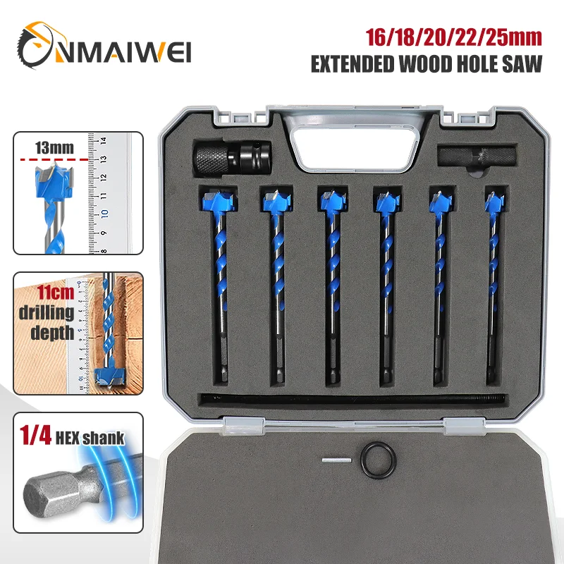 

Extend Hinge Boring Drill Bit 9pcs 16-25mm Hole Saw Cutter Tungsten Carbide Wood Router Bit Woodworking Cutter Tools