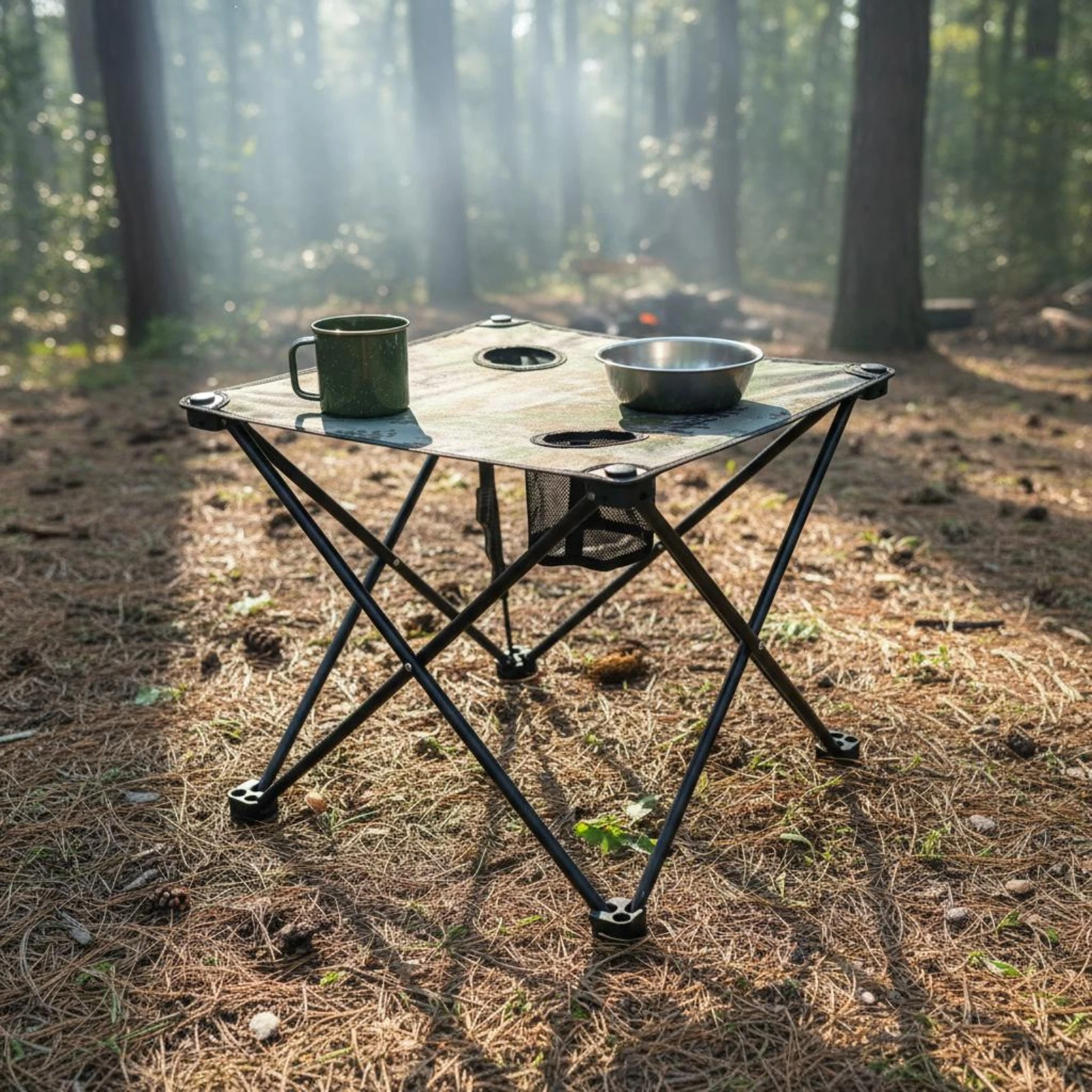 5 Pieces Camping Furniture Set Lightweight Folding Camp Table Chairs Set