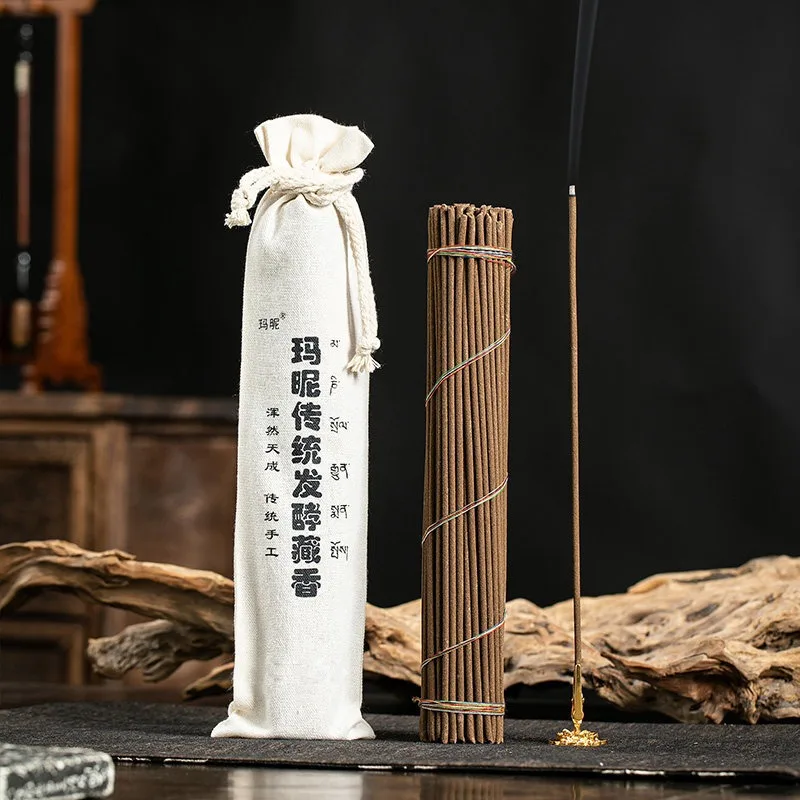 180g Traditional Fermented Tibetan Incense Natural Handmade Incense Stick Household Tea Room Worship Buddha Meditation Fragrance