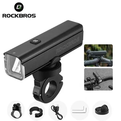 ROCKBROS – lumière de vélo 1000lm 4500mAh, lampe de poche IPX6, feu avant en aluminium, charge de Type C, éclairage de cyclisme sur route et vtt