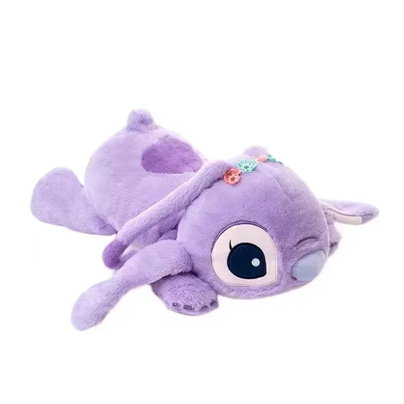 55/80cm Disney Anime Lovely Lilo and Stitch Purple Angel Soft Stuffed  Plush Doll Toys Throw Pillow Accompany Children Gift