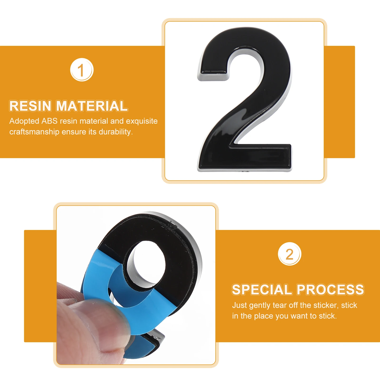 

10pcs Digital Number Signs Door Numbers Self-Adhesive Mailbox Numbers Room Apartment Hotel Address Labels Durable Home