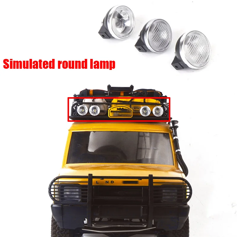 

Simulated Round LED Shade Roof Light for 1/10 RC Crawler Car Traxxas TRX4 Defender Bronco AXIAL SCX10 RC4WD D90 Upgrade Parts