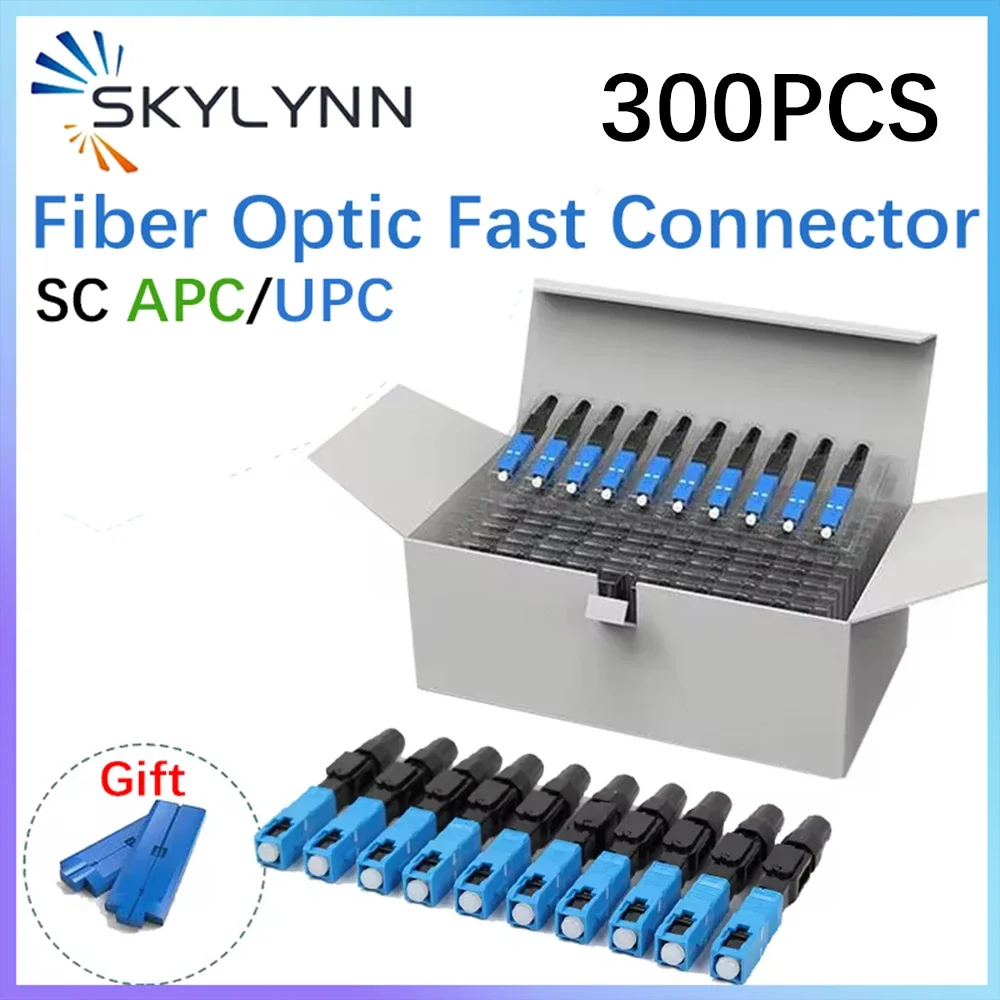 300PCS SC Quick Field Assembly FTTH Embedded Fiber Optic Quick Connector SC APC SM Fiber SC UPC Cold Connector High Quality