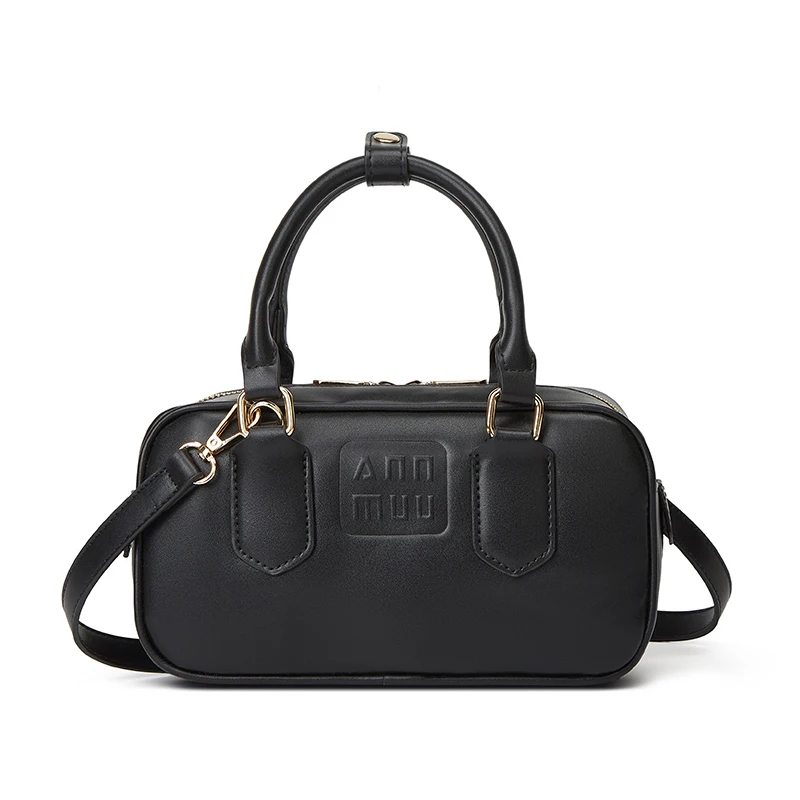 

Новая стильная однотонная универсальная модная женская минималистичная классическая сумка для боулинга — портативная и через плечо