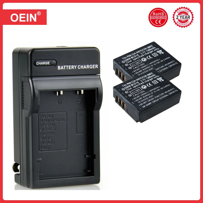 4Pcs 1300mAh CGA-S007 CGR-S007E DMW-BCC10 Battery For Panasonic Lumix DMC TZ1 TZ2 TZ3 TZ4 TZ5 TZ50 TZ15 CGR-S007E Camera Battery