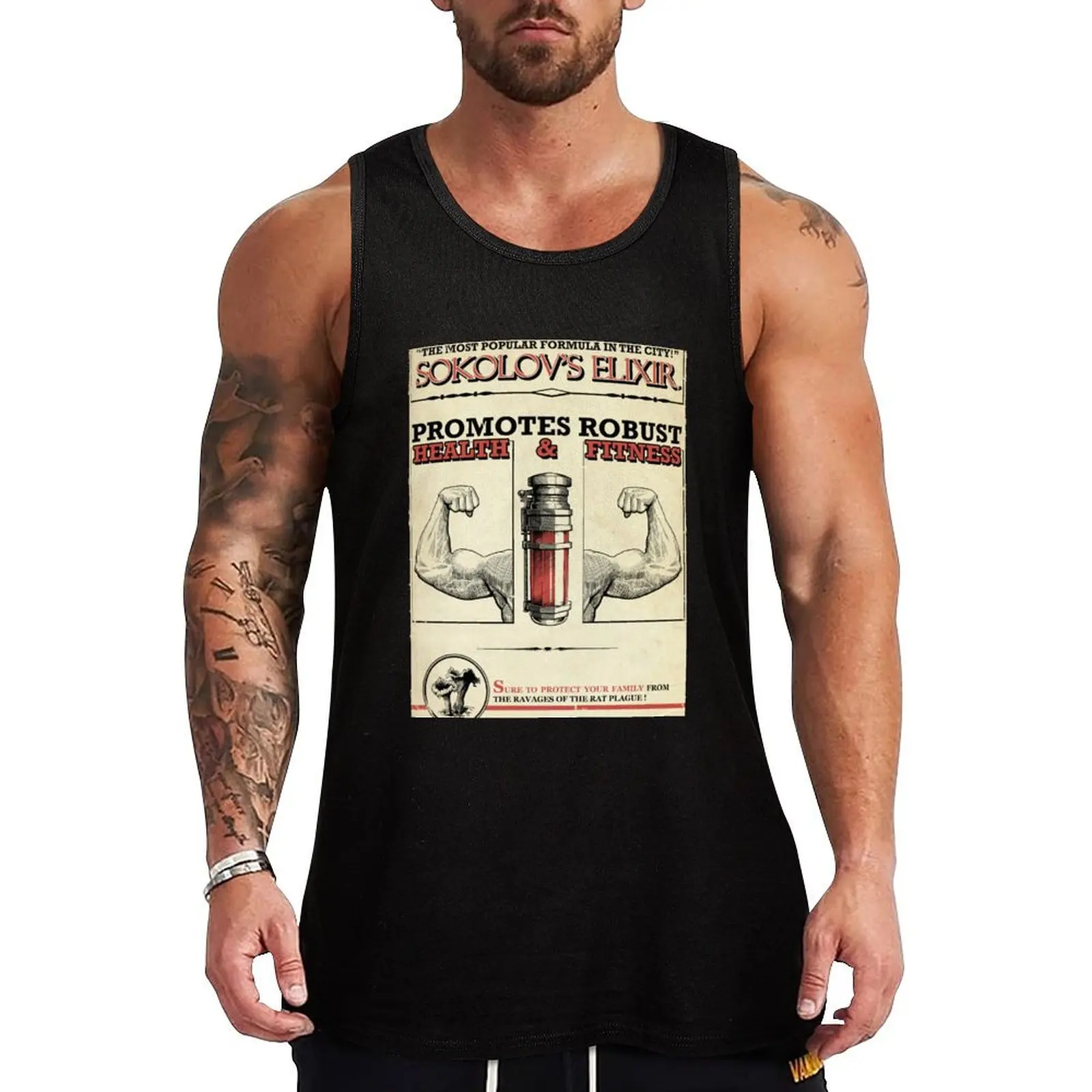 

Sokolovs Elixir Dishonored Poster Tank Top Bodybuilding shirt summer clothes men 2025 sports clothes for men gym clothing