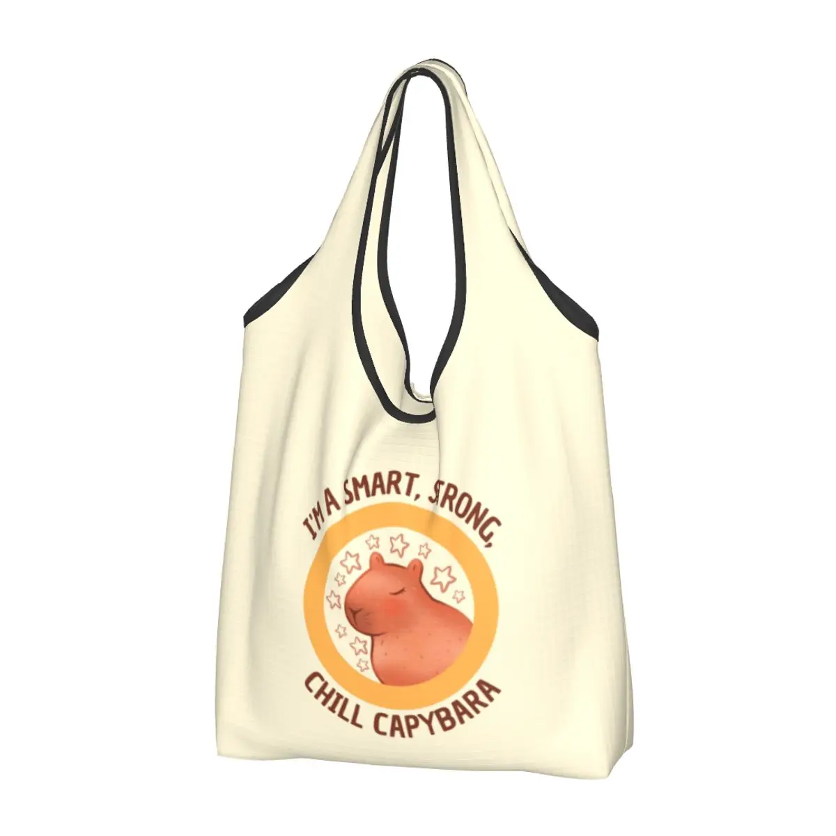 

Модная забавная Сумка-тоут для покупок capybaba, Портативная сумка через плечо