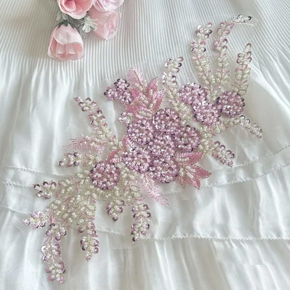 

Patchwork Sticker Sequin Embroidery Sequined Embroidery Patches DIY Embroidered Floral Patches Clothing Applique Stage Costumes