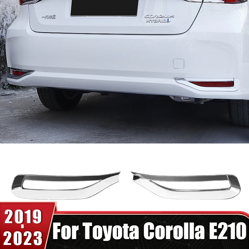 

For Toyota Corolla E210 2019 2020 2021 2022 2023 Hybrid Carbon Car Rear Fog Light Foglight Lamp Ring Frame Cover Trim Stickers