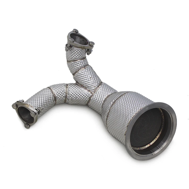 

Performance Cat Pipe For AUDI S4/S5 B9 3.0T 2019-2023 Engine Stainless Steel High Flow 100/200/300cell Catted Downpipe