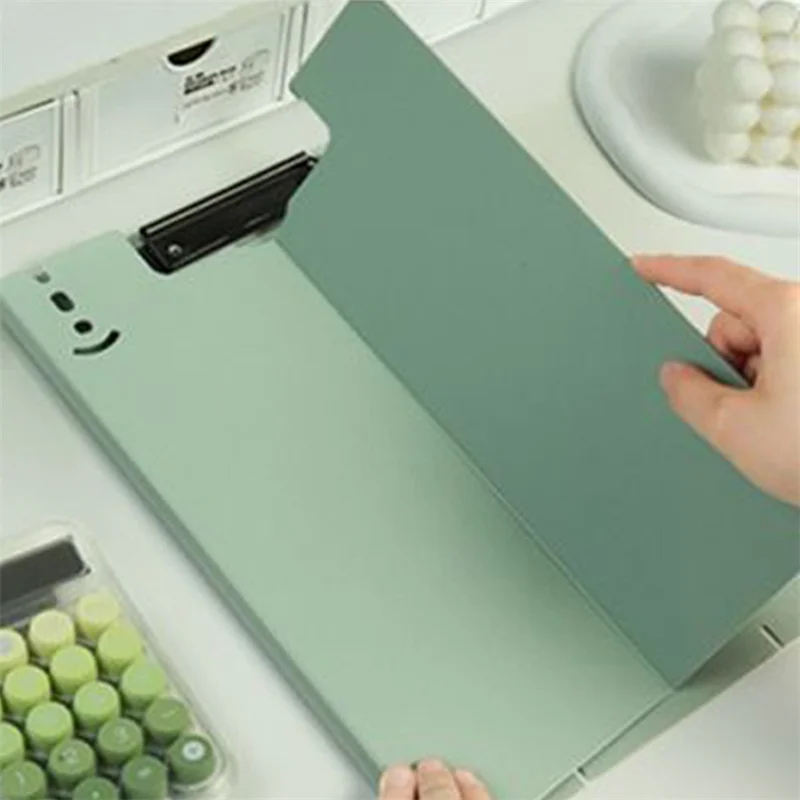 A4 File Folder Vertical Paper File Board Clips PP Adjustable Buckle Exam Drawing Paper Document Organizer Board Clips Stationery