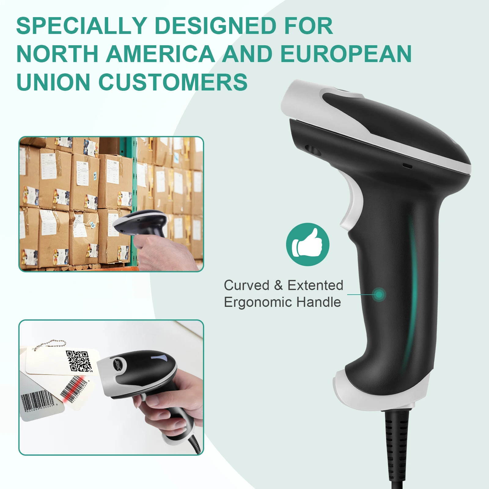 Bluetooth Barcode Scanner Wired 2.4G Draadloze 1D/2D Cmos Psp Bar Code Qr PDF417 Reader Voor Inventaris Pos supermarkt