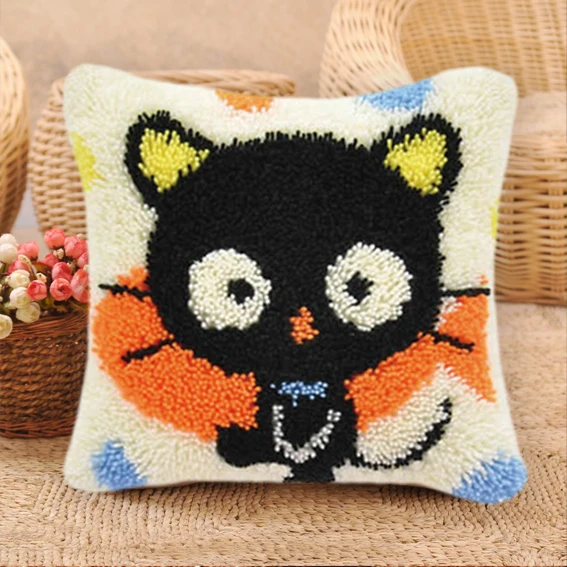 Flower Animal Plant Pattern Latch Hook Kit Knooppakket Cushion Pillowcase Latch Hook Kit Knot Pillow Package Set For Needlework