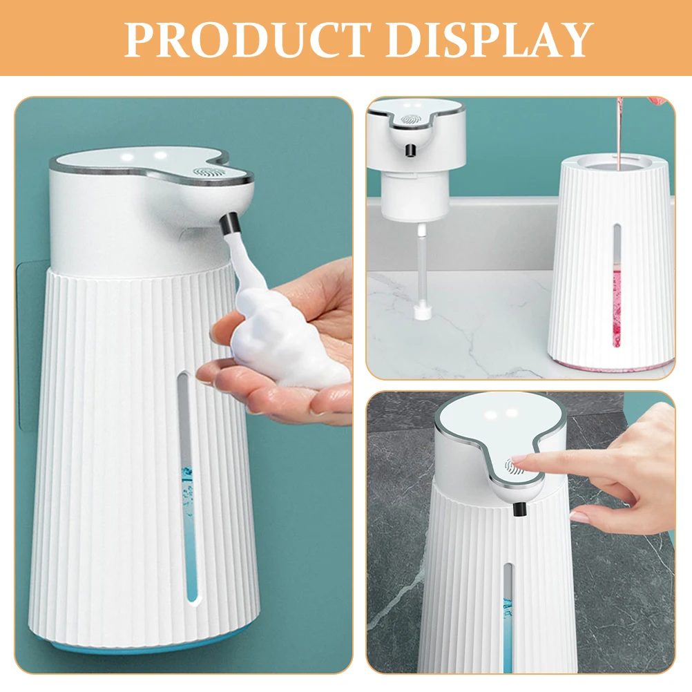 

Automatic Sensor Soap Dispenser Touchless White Large Capacity Kitchen Bathroom Foaming Liquid Container ABS Material