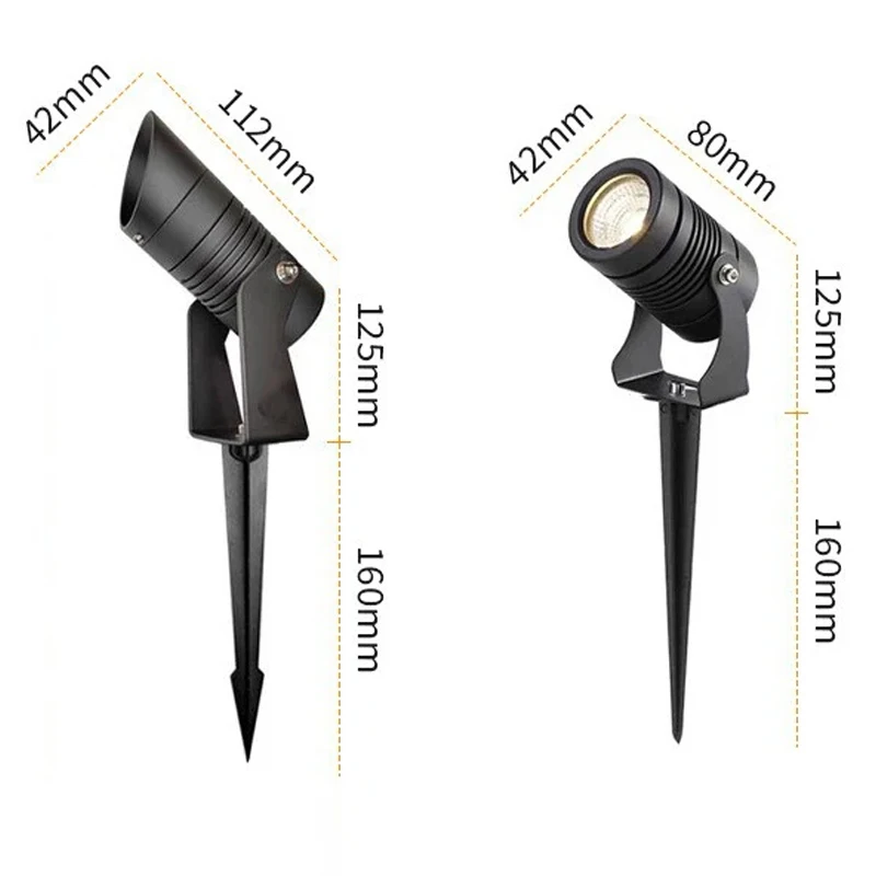 6-10PCS LED Garden Lights 7W10W15W20W Outdoor Waterproof Spike Lawn Lamp AC110V 220V 12V Path Spotlights for Garden Lighting