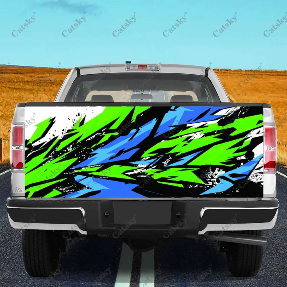 Geometric Arrow Print Car Tail Trunk Protect Vinly Wrap Sticker Decal Auto Hood Decoration Engine Cover for SUV Off-road Pickup