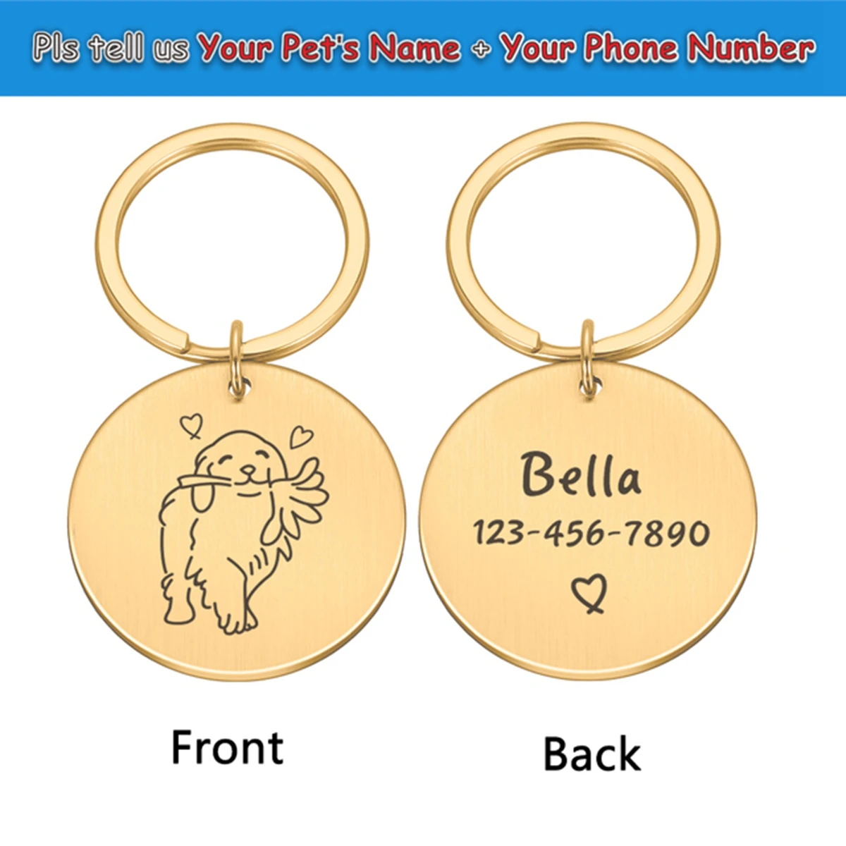 

1 pc lovely Dog Tag Laser Engraving Tags Personalized Pet ID Tag Pet ID Name Number Address For dog Pets