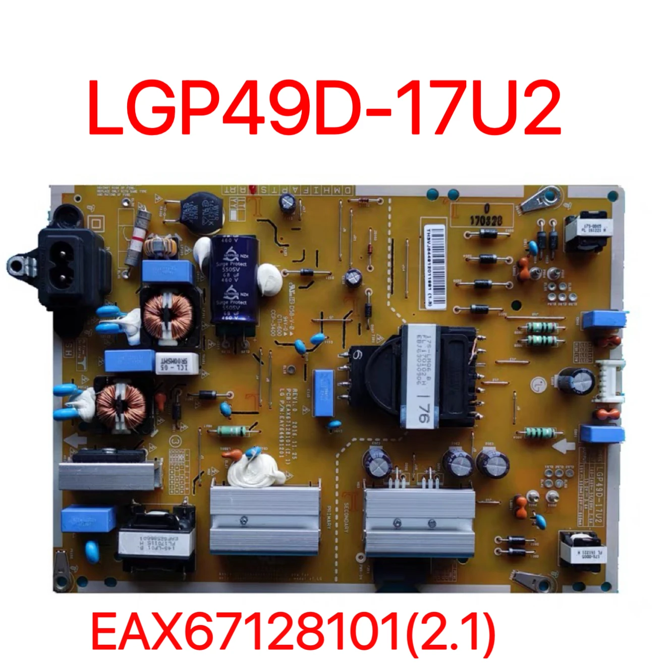 Power Board Card suitable for LG LCD TV 49UJ6500-CB 49LG65CJ-CA LGP49D-17U2 EAX67128101(2.1) EAY64491201 49UJ600-CB