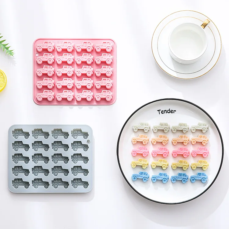 20-Cavity Off-road Vehicle Silicone Mold Fondant Cake Chocolate Muold Car Fudge Making Epoxy Resin Mold Cake Decorating Tools