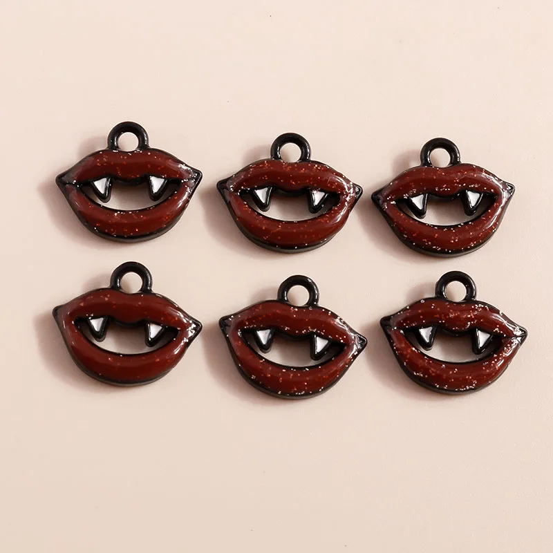 20 Stück süße Emaille Halloween Geist Kürbis Fledermaus Charms für Schmuckherstellung Ohrringe Anhänger Halsketten Armband DIY Bastelbedarf – Detail 6
