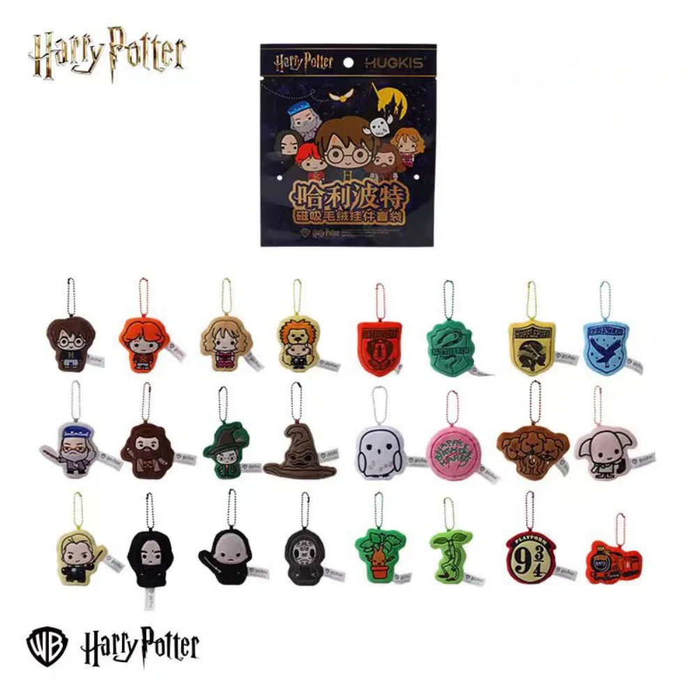 Oryginalne pluszowe lalki Harry Potter, zabawki, postacie z kreskówek z Hogwartu, mini magnetyczne figurki, pluszaki, ozdoby do plecaków, kolekcja dla fanów, prezenty.