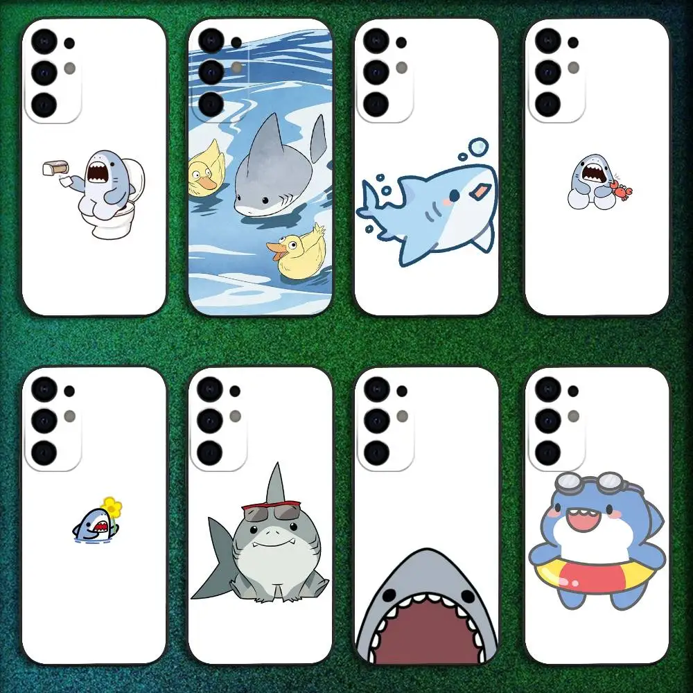 

Cute Shark Cartoon Phone Case For Samsung S25,S24,S21,S22,S23,S30,Ultra,S20,Plus,Fe,Lite,5G Black Cover