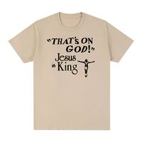 Kanye West Jesus Is King Hip Hop Vintage T-shirt Street wear Cotton Men T shirt New Tee Tshirt Womens Tops